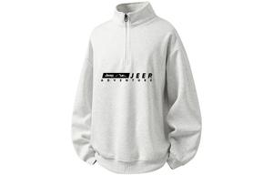 Свитшот Unisex Stand Collar Moderate Regular Jeep, белый heather серый