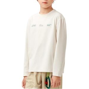 Футболка в японском стиле светлый тренд экрю для подростков Asics