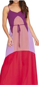 Пурпурное макси-платье с вырезами SHE + SKY