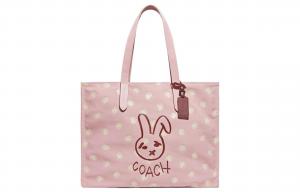 COACH Переработанная холщовая сумка с элементами из переработанной кожи