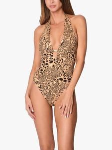 Miami Plunge Swimsuit NAIA Beach, Tan/Multi