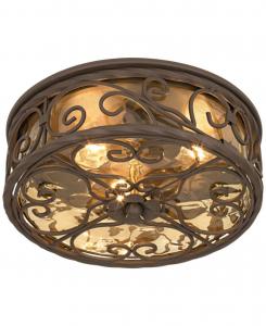 Уличный потолочный светильник Casa Seville в деревенском стиле, цвет «шампань», темно-ореховый, 4 1/2 дюйма, для установки на столб John Timberland, коричневый