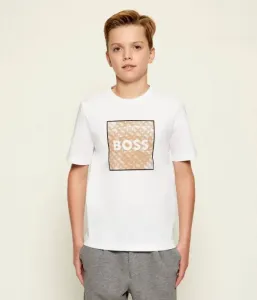 Футболка regular fit Boss Kidswear, белый