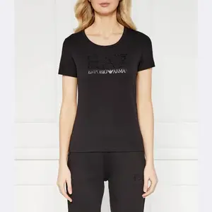 Футболка стандартного кроя Ea7, черный