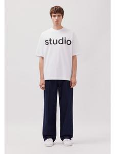 Белая футболка оверсайз Studio Seidensticker