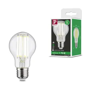 Светодиодная лампа Eco-Line Filament 230V LED лампочка E27 1 шт., 1055 лм, 5 Вт, 4000K, прозрачная E27 1 шт. Нейтральный белый Paulmann, прозрачный