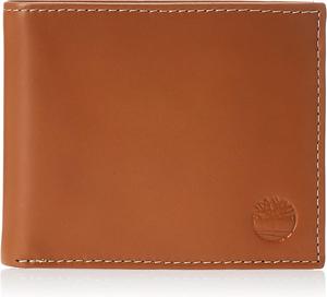 Timberland мужской кожаный кошелек с пристегивающимся откидным карманом, Tan (Cloudy)