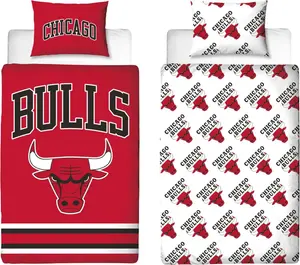 Комплект постельного белья - Chicago Bulls TC265 (односпальный) (черный/красный/белый) NBA