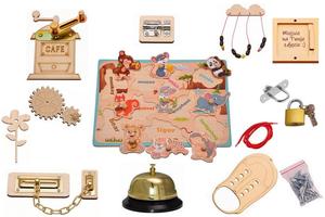 Набор манипулятивных элементов для манипулятивного совета. Zabawki Sensoryczne