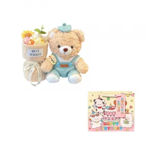 Милый плюшевый мишка-художник букет жаккардовая кукла плюшевая игрушка высота 28см MILIAN