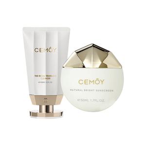 Осветляющий увлажняющий очищающий гель с солнцезащитой набор для ухода успокаивающая очистка 50мл+100мл Cemoy