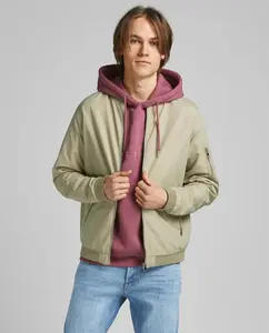 Бежевый мужской бомбер Jack & Jones