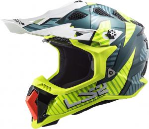 Внедорожный шлем LS2 Off-road Subverter Evo, Astro Gloss Cobalt Hi-Vis Yellow