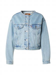 LEVI'S  Куртка межсезонная 'Collarless Shrunken '90s Trucker Jacket' в синем дениме