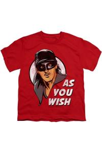 Футболка с коротким рукавом для детей "Принцесса-невеста" с надписью "Как пожелаешь" Gildan, красный