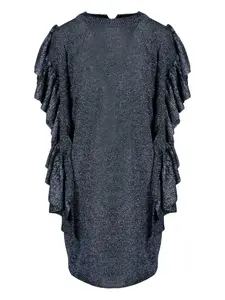 Платье с оборками на рукавах и блестками Circus Hotel, серый