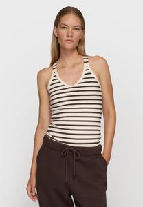 Топ 10DAYS WRAPPER STRIPES, Ecru Wine/Bordeaux