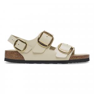 Сандалии Birkenstock Milano Big Buckle Natural Leather Patent, кремовый