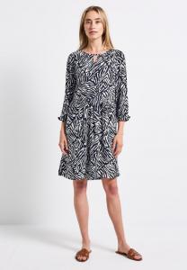 Платье Street One GEMUSTERTES, Blau/Dark Blue