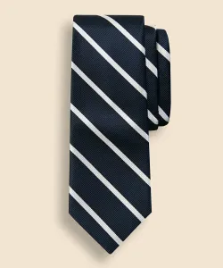 Шелковый галстук BB#3 в полоску, ремесленный, изготовлен в США.
