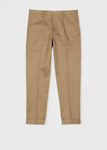 Хлопковые эластичные брюки у щиколотки