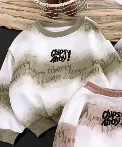 Толстовка с вышитой росписью Aimoha Kids, цвет Khaki