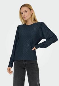 Блуза JDY VOLUMINÖSER ARMSCHNITT, Total Eclipse/Mottled Blue