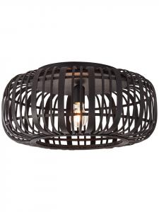 Потолочный светильник 51 см ⌀ Woodrow из темного дерева/черного цвета Brilliant