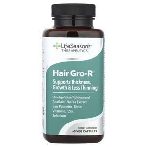 LifeSeasons, Therapeutics, Hair Gro-R , 60 растительных капсул