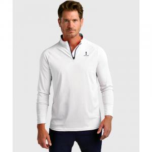 Рубашка Performance с длинными рукавами и молнией 1/4, мужская для тенниса/падла, белая NORDICDOTS, цвет weiss