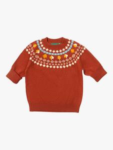 Детский джемпер в стиле фэр-айл для осени Little Green Radicals, Orange