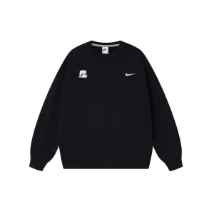 Nike Свитшоты Unisex Black с круглым вырезом, умеренная посадка