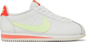 Кроссовки Nike Wmns Classic Cortez Leather 'Volt Flash Crimson', белый