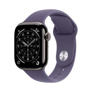Умные часы Apple Watch Series 11 (GPS+Cellular), 42 мм, Slate Titanium Case/Purple Fog Sport Band - S/M