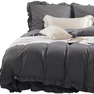 Постельное белье 140Х200, комплект постельного белья с наволочкой + наволочка 70Х80, твердая микрофибра SIiN, серый