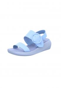 Босоножки Bani на танкетке Fly London, небесно-голубой