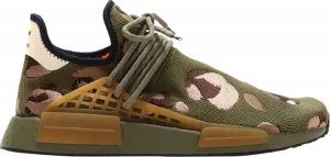 Кроссовки Adidas Pharrell x NMD Human Race 'Animal Print - Olive', зеленый