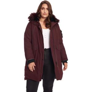 Парка Alpine North Vegan Down Faux Fur Long Plus Size, бордовый