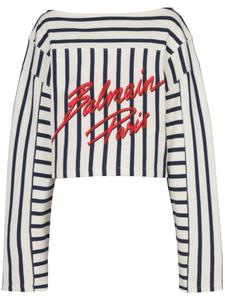 Топ в полоску Balmain, белый