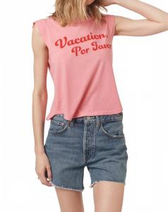 Футболка Vacation Por Favor в пионово-розовом цвете PROJECT SOCIAL T