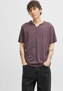 Футболка Jack & Jones ESPLIT NECK NOOS, Plum Perfect/Purple