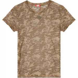 Топ с коротким рукавом и кружевом Kasia Utlt DIESEL, коричневый