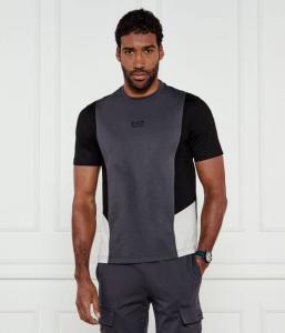 Футболка мужская Ea7 комбинированная, черный/серый