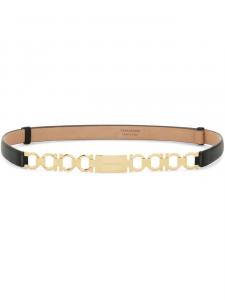 Ferragamo ремень Extendable с декором Gancini, черный