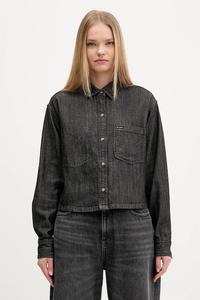 Хлопковая рубашка Guess Jeans, черный