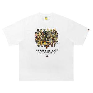 Футболка BAPE x WWE Wrestlers Baby Milo Relaxed Fit Tee, белый
