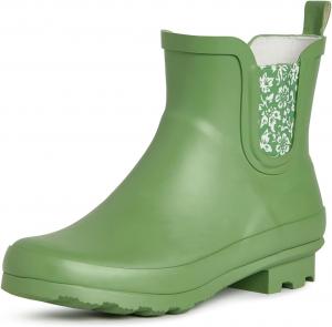 Женские резиновые дождевые сапоги Laura Ashley средней высоты до щиколотки, легкие водонепроницаемые ботинки для женщин, Lt Green