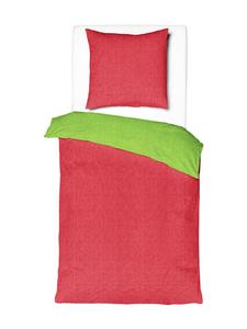 Комплект постельного белья из двух частей, двусторонний, из перкаля, 135x200 см, двухцветный, красный/зеленый JACK, 135x200 см