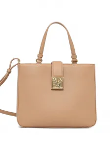 Сумка-тоут с логотипом Armani Exchange, бежевый