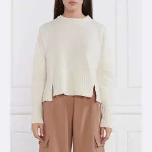 Шерсть стандартного кроя с добавлением кашемира Pinko, экрю